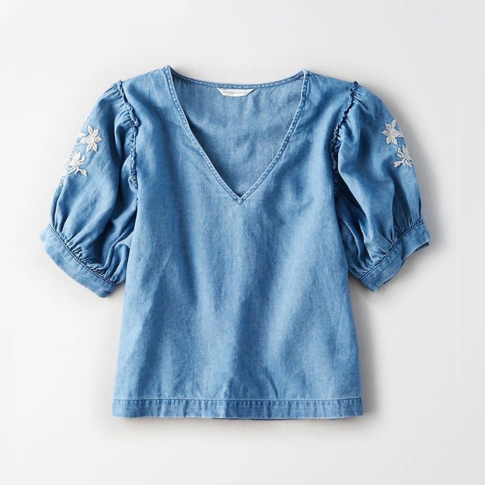 American Eagle Cropped Tie Top
